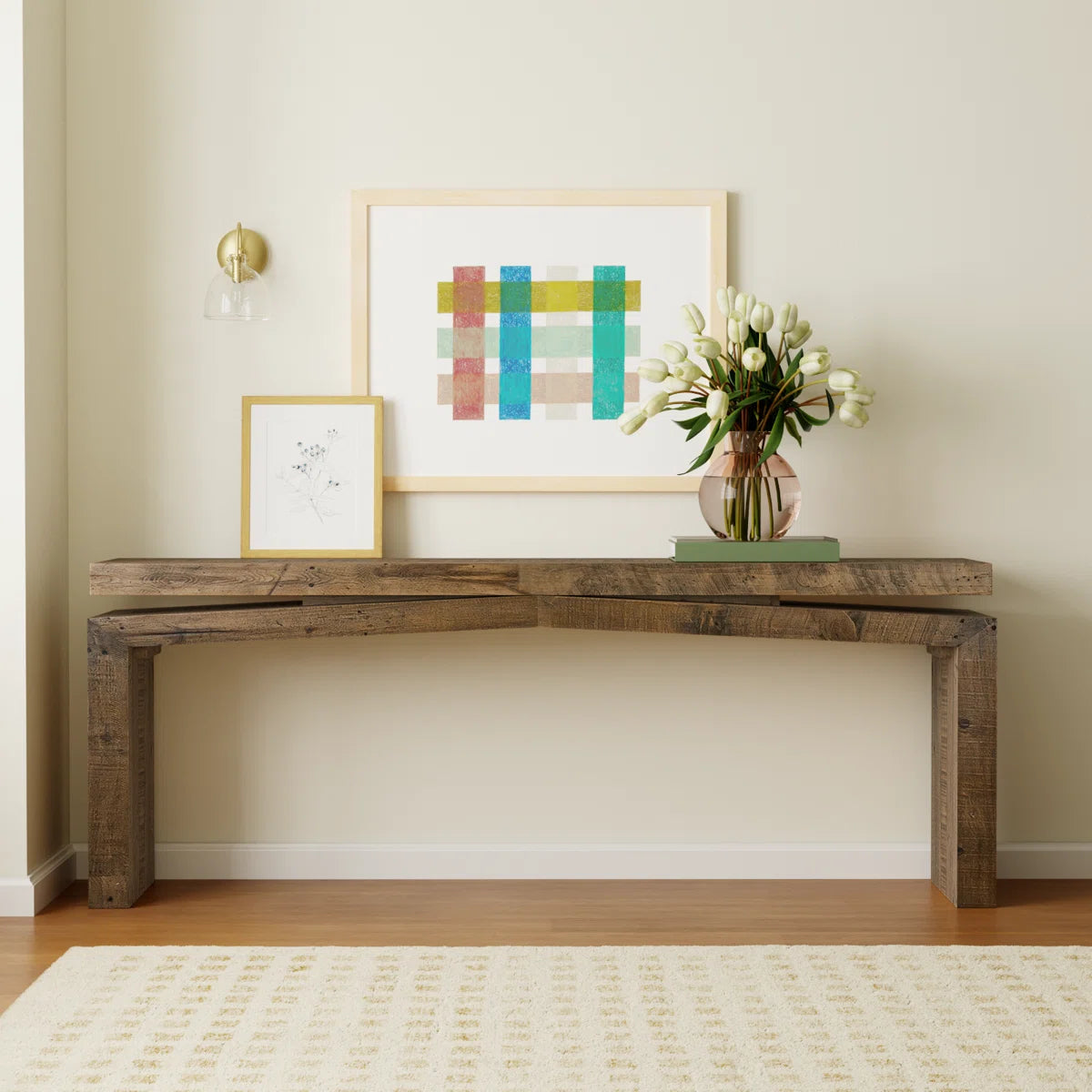 Henn Solid Wood Console Table