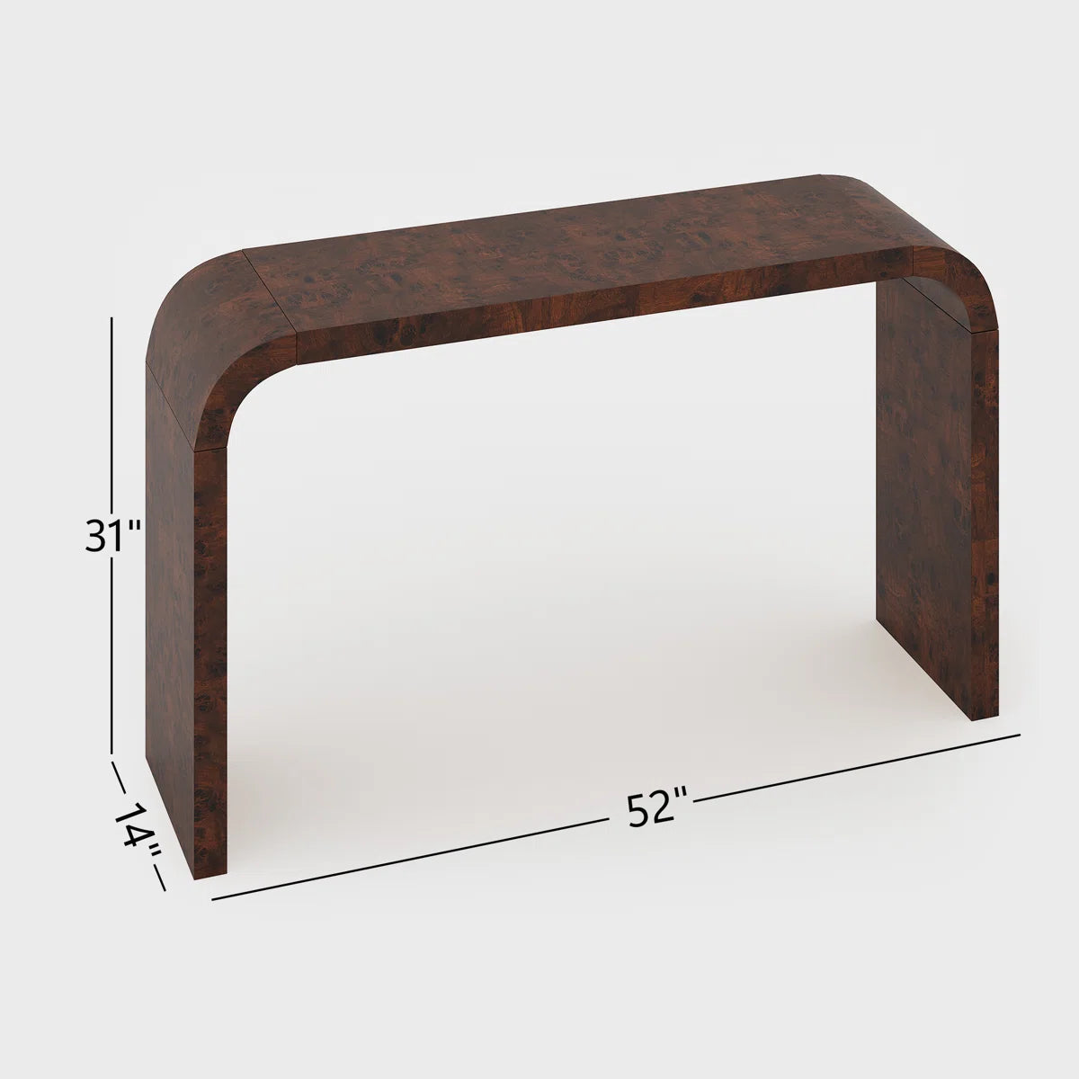 Shelmerdine Fuller 52" Burl Wood Console Table