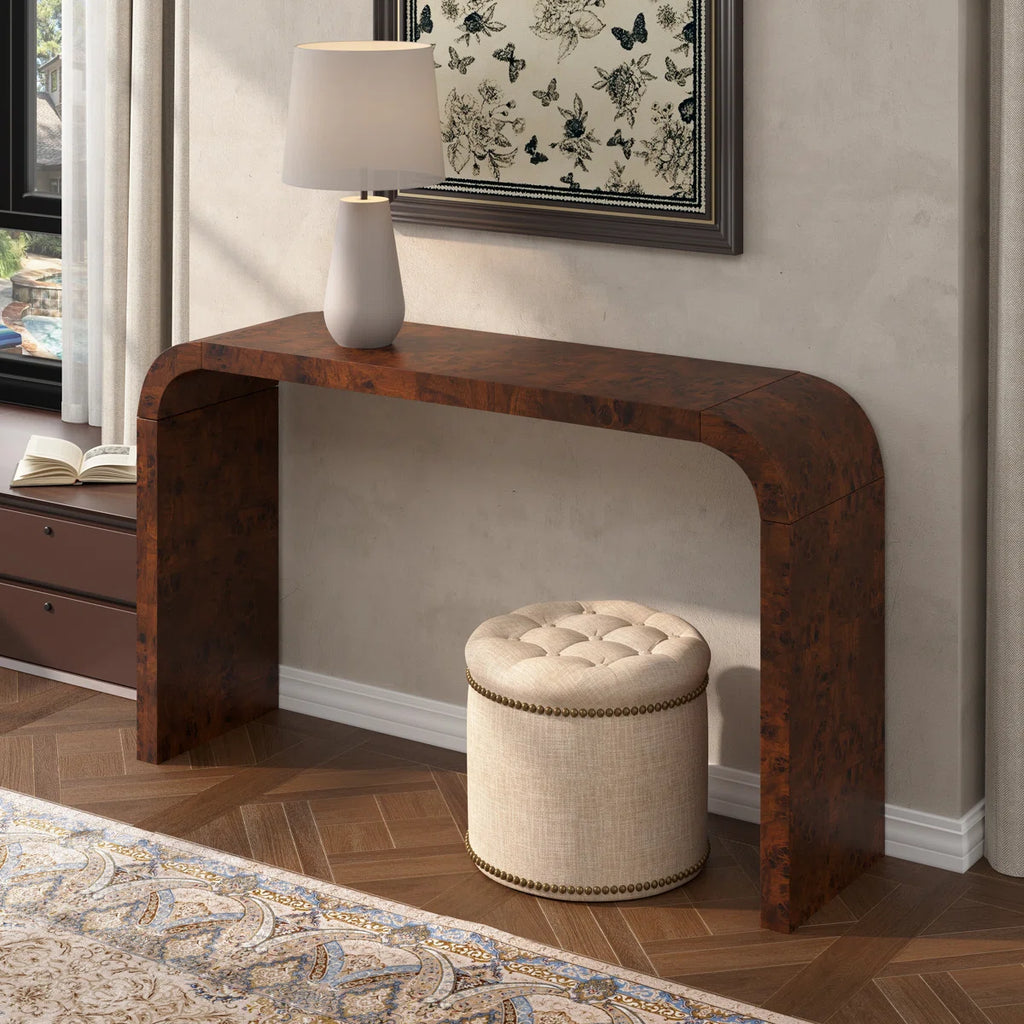 Shelmerdine Fuller 52" Burl Wood Console Table