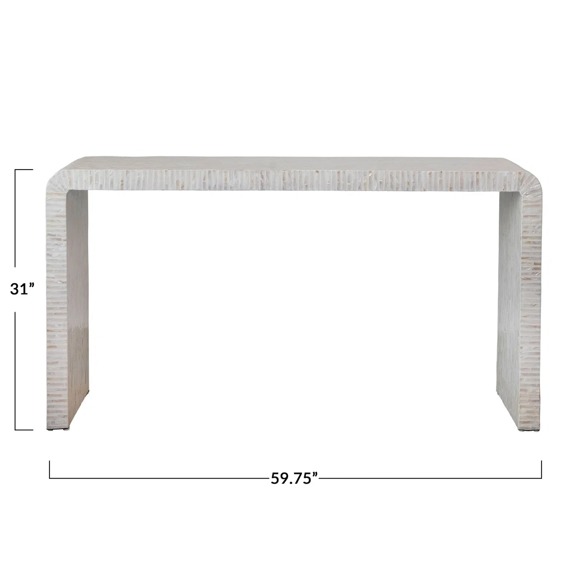 Bejou Mother Of Pearl Waterfall Console Table