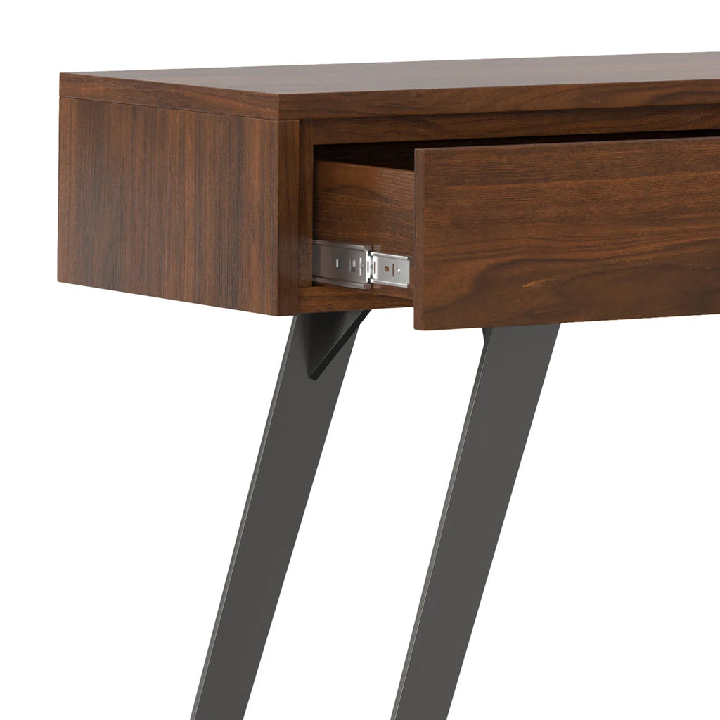 Lowry 60"W Solid Wood Modern Industrial Storage Console Table