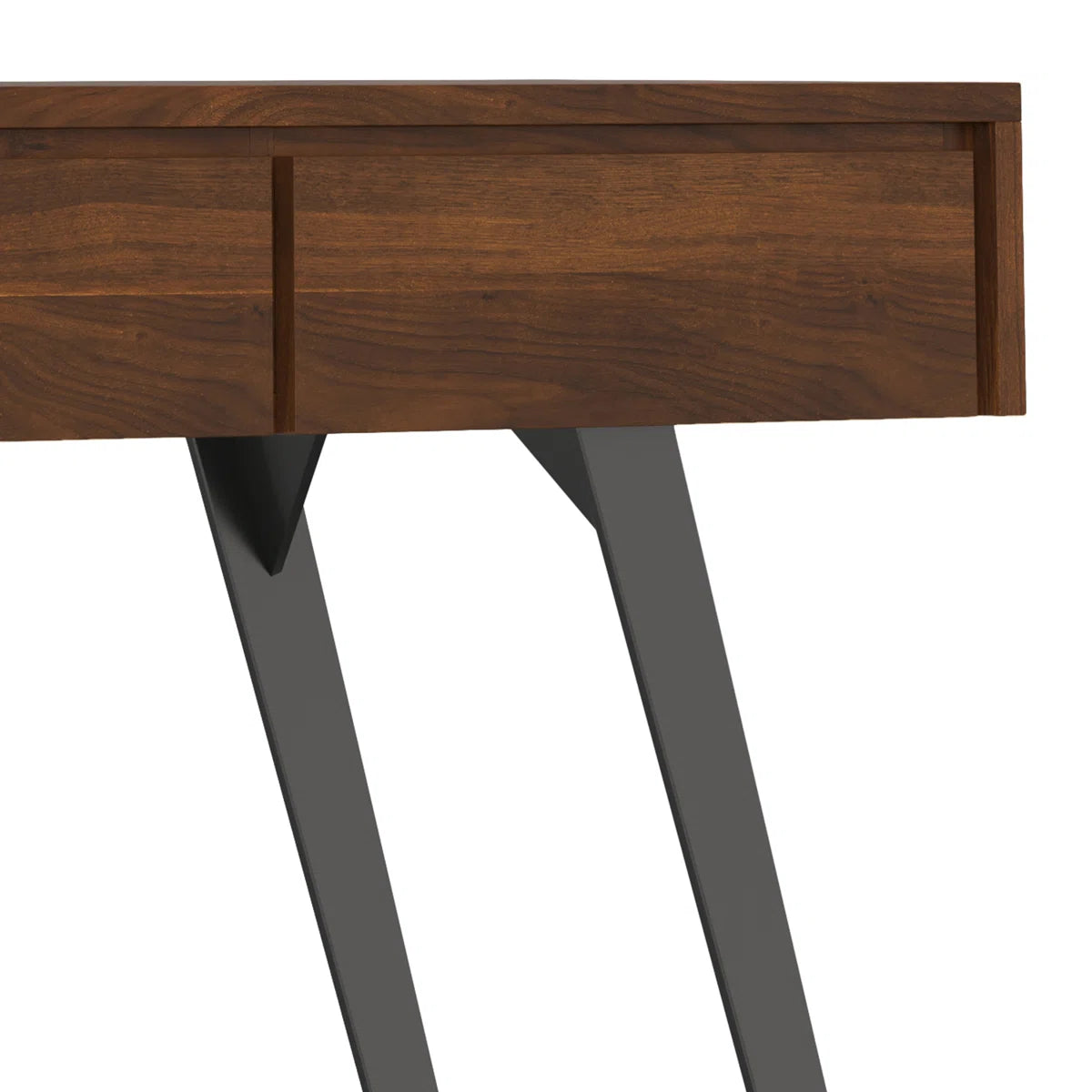 Lowry 60"W Solid Wood Modern Industrial Storage Console Table